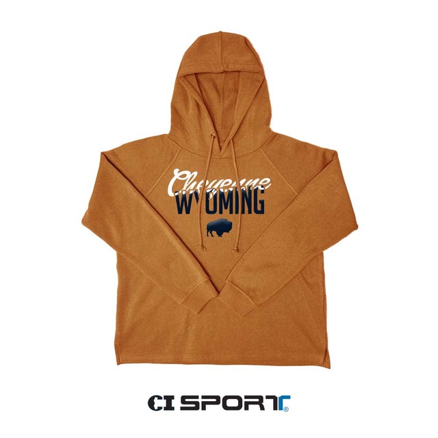 トップス House Of NFGU \"Vintage Wyoming\" Hoodie Surf Wyoming® Gee'ode Logo Bison Hoodie - Navy
